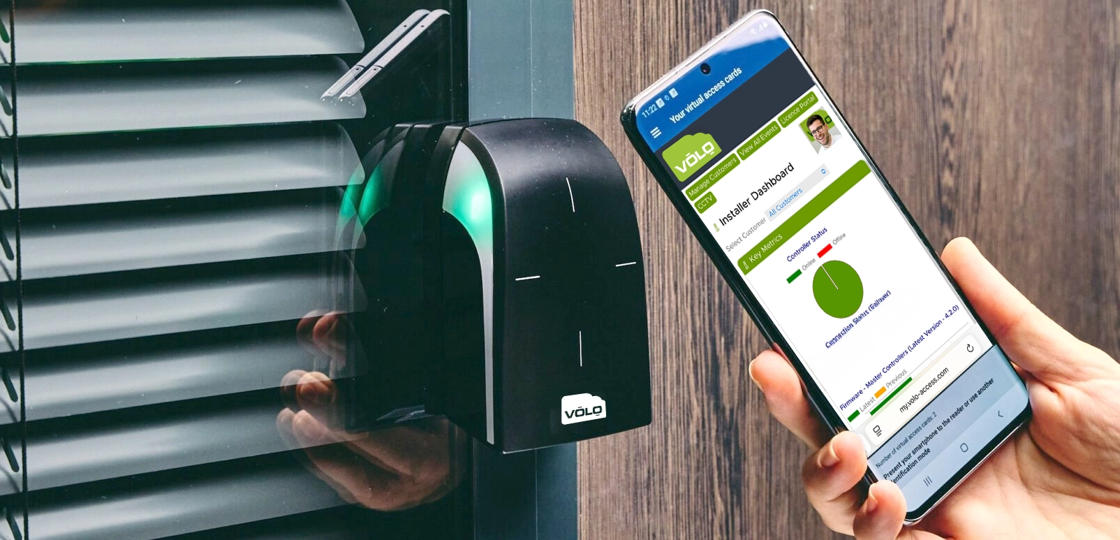 VOLO Cloud Reader and Smartphone VOLO Cloud Access reader and smartphone